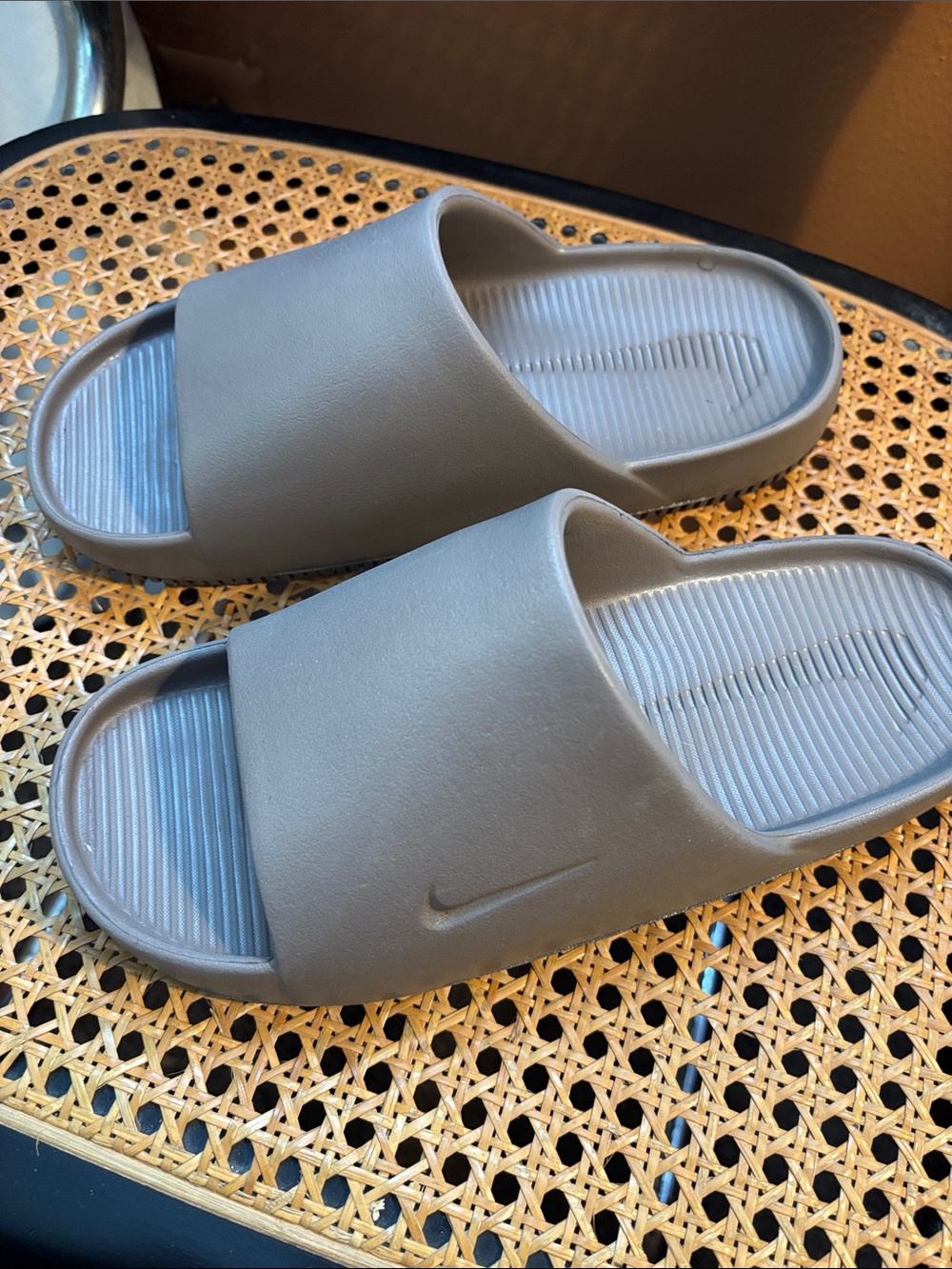 Nike Calm Minimalist Gray Slide Sandals - Picture 2 of 6